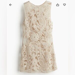 H&M White Crochet Dress